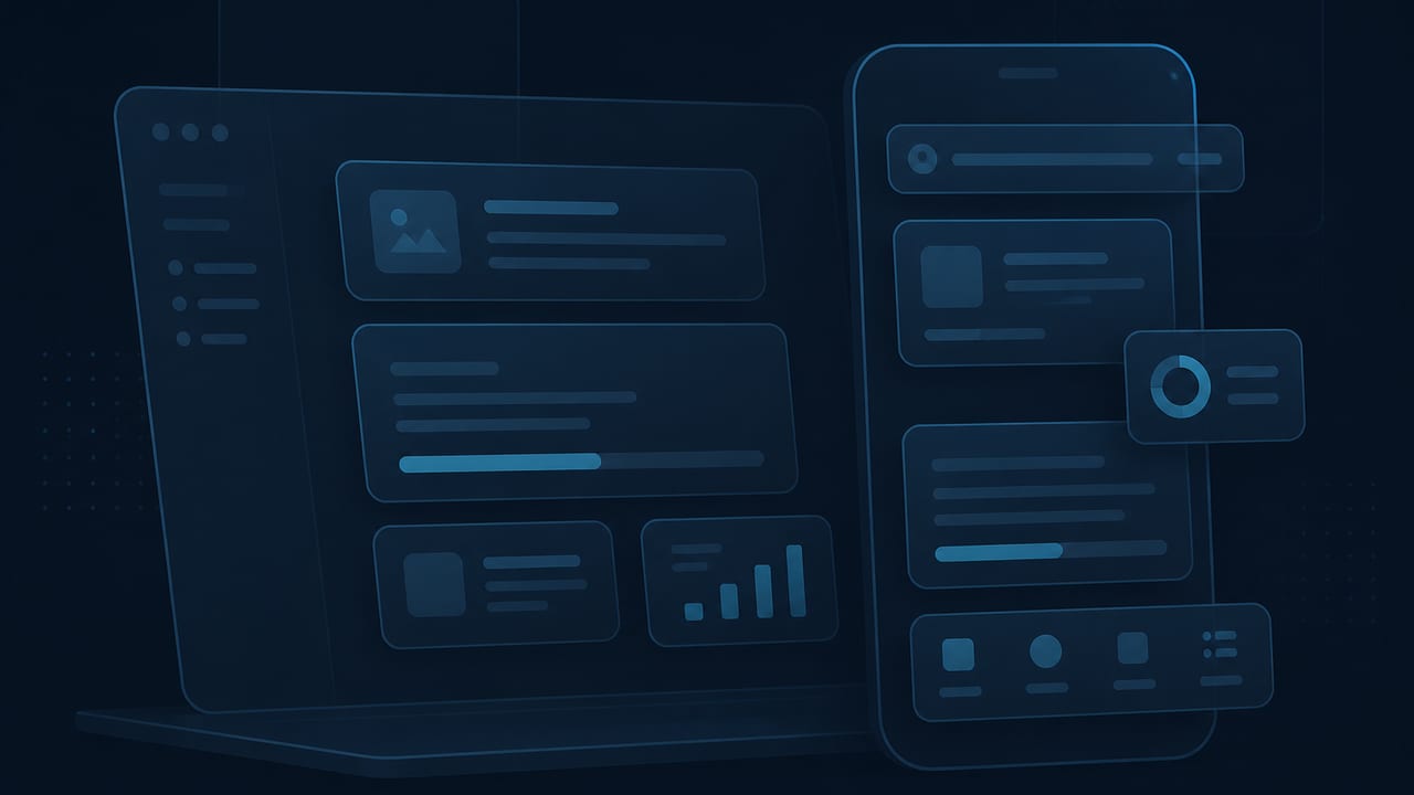 Cross-platform widget panels from one JSON config