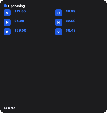 upcoming-payments.large on desktop